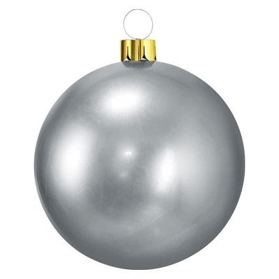 mega kerstbal 45cm zilver - opblaasbaar