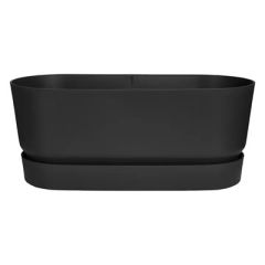 Elho Greenville terrace trough 60 cm Living black wheels