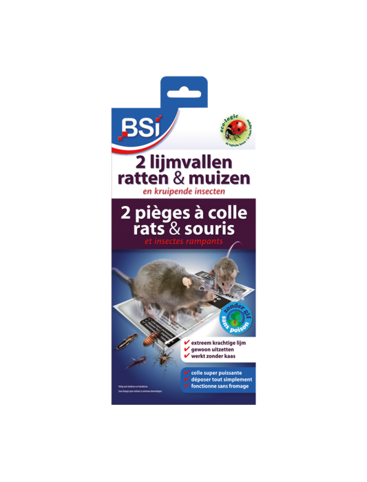 BSI Lijmvallen Muizen en Ratten| 2 stuks