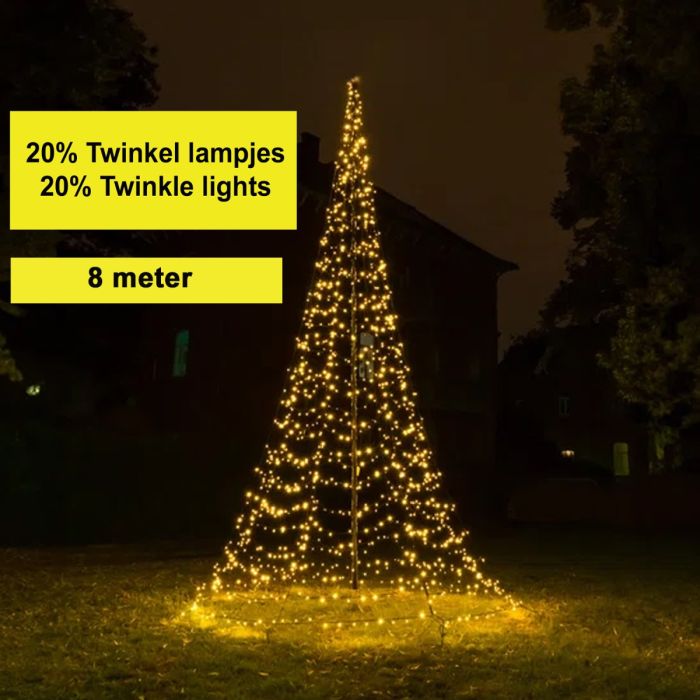 Led kerstboom voor vlaggenmast 8 meter hoog