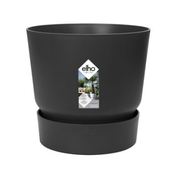 Elho Greenville rond 40cm living black / zwart