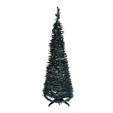 Pop-up kunstkerstboom groen - 1 minuut - 120cmx40cm - multicolor LED