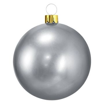 XL Mega kerstbal 65cm zilver - opblaasbaar